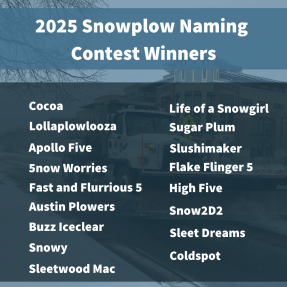 2025 Snowplow Naming Contest Winners
