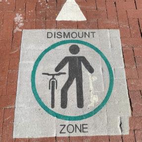 Dismount Zone marking