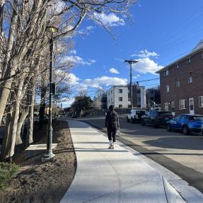 street with new sidewalk