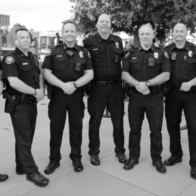 Boulder police officers posing for a picture