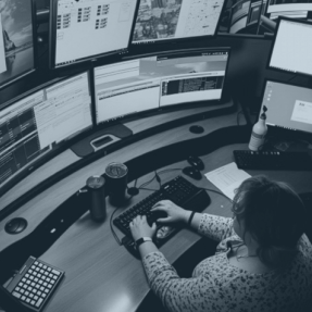 Boulder Dispatcher working at computer