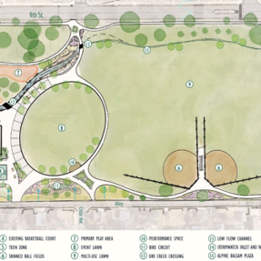 diagram of final draft plan of park improvements