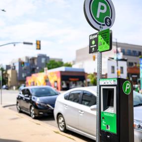 Picture of vehicles parked on the street in Boulder