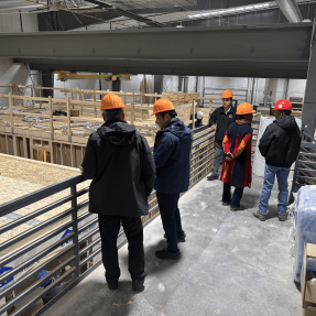 A delegation from the Japan Off-site Construction Association, a liason from Boulder-Yamagata City Friendship Committee and Councilmember Taishya Adams take a tour of BoulderMOD.