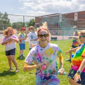 Campers at the color run 
