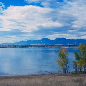 blue Boulder Reservoir and sky