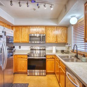1045 Laramie Unit F kitchen area