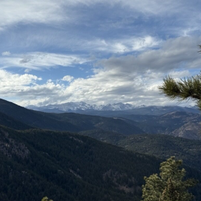 mountain range extending into the distance