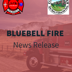 Graphic that says Bluebell Fire Press Release