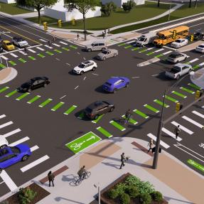 Conceptual Graphic of Baseline Road Intersection Design