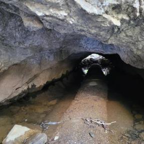 Overview of Barker Gravity Pipeline - Pipeline Detail and Tunnel 4, view to the South