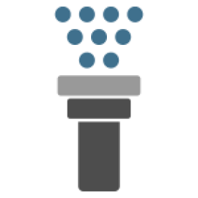 fixed spray nozzle graphic