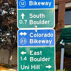 Example bikeway signage