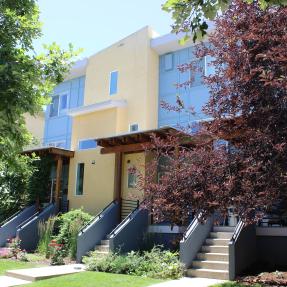 Colorful townhomes